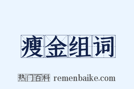 瘦金组词是什么意思的图片